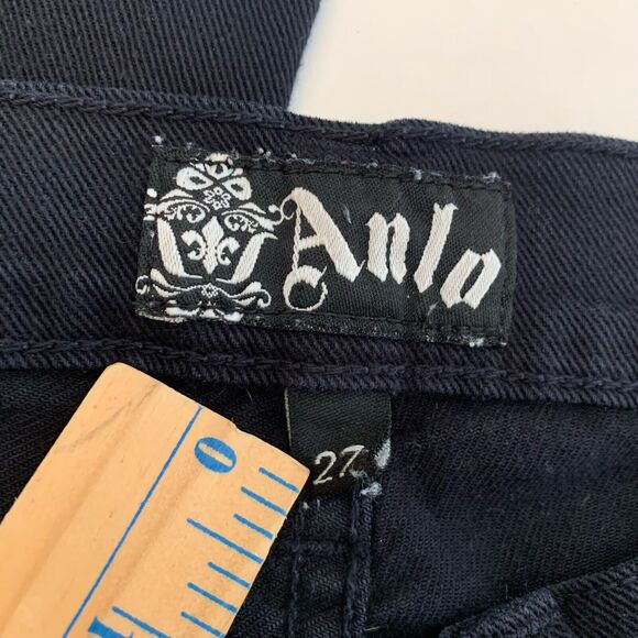Anlo Skinny Jeans Low Rise Black Ankle Zipper Women's 27 - Picture 6 of 7